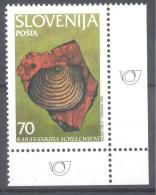 1995 Slovenia Slowenien Slovenie MNH **: Fossils Minerals Karavankina Schellwieni; Fossil Fosil Fossile - Fossilien