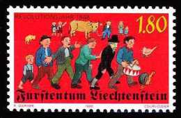 Liechtenstein - 1998 Année De La Révolution 1848 (unused Stamp + FDC) - Lettres & Documents