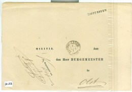 POSTHISTORIE * BRIEF Gelopen In 1877 Van LANGSTEMPEL DIEPENVEEN Via ZUTPH:-LEEUW:  Naar De BURGEMEESTER Te OLST (10.123) - Covers & Documents