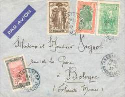 MADAGASCAR LOT 3 LETTRES ANNEES 1930 POUR NICE ET BOLOGNE - Cartas & Documentos
