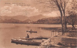 03289 "(TORINO) - AVIGLIANA - VEDUTA DEL LAGO GRANDE DALL'ALBERGO DELLA MEANA" ANIMATA, BARCHE.  CART. SPED.1919 - Places
