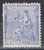 Sello 50 Cts Azul, Alegoria Republica,  Num 137a * - Nuovi