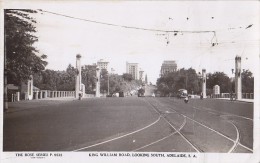 ADELAIDE - King William Road W Tram Real Photo Postcard - Adelaide