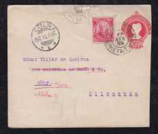 Brazil Brasil 1914 Uprated Stationery EXPEDICAO De TREM Railway PM  To COELN Germany - Covers & Documents