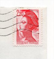 1985 - Liberté De Gandon N° 2376 Type II Variéte Nuage Sur Le Bonnet - Storia Postale