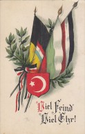 Turkey Germany Austria Hungary WWI Unity Propaganda Postcard 1916 - Turkey