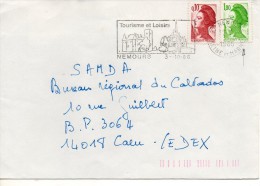 1986 - Liberté De Gandon N°2179 + 2375 Bande De Phospho Décalée à Gauche - Cartas & Documentos