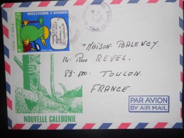 Nouvelle Caledonie Lettre De Noumea 1977 Pour Toulon - Covers & Documents