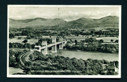WALES  -  Britannia Bridge  Used Postcard As Scans - Anglesey