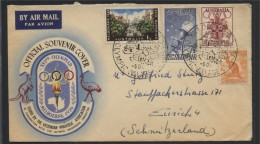 OFFICIAL SOUVENIR COVER OLYMPIC GAMES 1956 MELBOURNE TO SWITZERLAND - Ete 1956: Melbourne