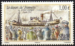 St Pierre Et Miquelon 2014 - Centenaire 1er Guerre Mondiale, Bateau "Le Jeannette"  - 1 Val Neufs // Mnh - Neufs