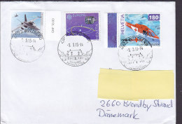 Switzerland BUTZBERG Schloss Thunstetten 2015 Cover Lettera Rettungsdienst Hubschrauber Helicopter Aeroplane Stamps - Brieven En Documenten