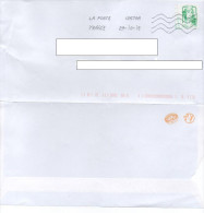 Marianne De Ciappa Verte Carnet Du 12/11/14 Bavure D Encre - Storia Postale