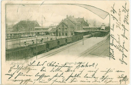 Hamburg HARBURG Haupt Bahnhof Zug Gleisseite Passepartout Karte 11.5.1904 Gelaufen - Harburg