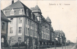 SCHWETZ A D Weichsel Swiecie Kaserne Mit Torwache Bahnpost Terespol ZUG 358 Gelaufen12.12.1915 - Westpreussen