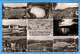 Edersee - S/w Mehrbildkarte 12 - Edersee (Waldeck)