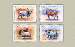 HUNGARY 2005 FAUNA Domestic Animals BULL COW GOAT SHEEP - Fine Set MNH - Unused Stamps