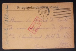 CP Accusé-Réception COLIS PRISONNIER DE GUERRE Camp De MÜNSTER 2 Rennbahn Pour Comité De Secours CAEN 1917 - WW I