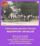 Cpa SAINTE-GENEVIÈVE (Aveyron) : La Place (n°1). 1908. Animation. Légèrement Colorisée. Voir Description Bien Détaillée. - Other Municipalities