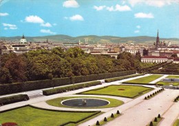 Austria Österreich - Vienna Wien - Blick Vom View From Belvedere - Mailed 1972 / Briefmarke Stamp Linz - Belvedere