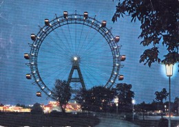 Austria Österreich - Vienna Wien - Prater Riesenrad / Stamp Briefmarke Münzturm Hall - Mailed 1961 - Prater