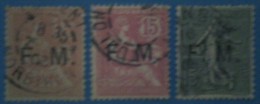 France 1901  : Timbre De Franchise N° 1 à 3 Oblitéré - Military Postage Stamps