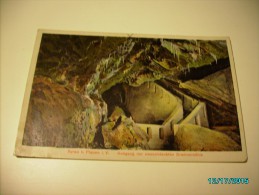 SYRAU B. PLAUEN AUSGANG DER NEUENTDECKTEN DRACHENHÖHLE  , OLD POSTCARD, O - Plauen