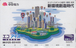 Carte Prépayée Japon - Sport - BALLON MONTGOLFIERE - BALLOON / Pub Try Next Eco Ice - Japan Prepaid Tosho Card  - 215 - Sport