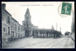Cpa Du 78  Saint Nom La Bretèche  -- L' église Et La Place  DEC15 02 - St. Nom La Breteche
