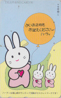 Télécarte Japon - Animal - LAPIN & BALLON - Jeu Game - RABBIT & BALLOON - Japan Phonecard - 223 - Kaninchen