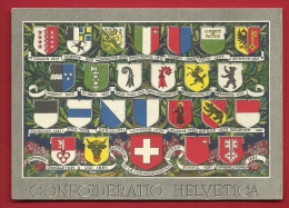 PAB-07  Armorial De La Confédération Suisse. Drapeaux Des Cantons. Nicht Gelaufen, Non Circ. - St. Anton