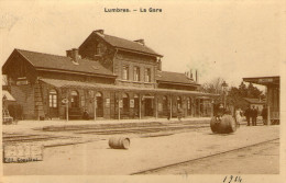 62 - PAS DE CALAIS - LUMBRES - La Gare - 1914 - Très Bon état - 2 Scans - Lumbres