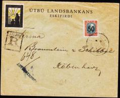 1925. Surcharge. King Christian IX. 30 Aur On 50 Aur Violet-grey/grey From UTBU LANDSBA... (Michel: 112) - JF181837 - Storia Postale