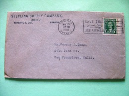 Canada 1940 Cover To USA - Plane - Air Mail Slogan - King George VI - Briefe U. Dokumente