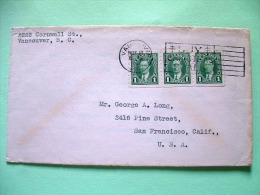 Canada 1941 Cover To USA - King George VI (coil 3x #238 = 3.30 $) - Tuberculosis Slogan - Briefe U. Dokumente