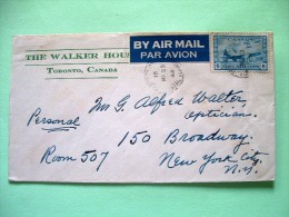 Canada 1943 Cover To USA - Plane - Briefe U. Dokumente