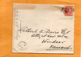 Canada Old Cover Mailed To USA - Briefe U. Dokumente