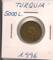 MONEDA TURQUIA 5000LIRAS 1996 - Unclassified