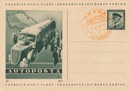 K5525 - Czechoslovakia (1938) Praha - Buss Post Office (handmade Postmark) / Postal Stationery - Czech. Buss Post Office - Busses