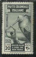 COLONIE ITALIANE EMISSIONI GENERALI 1933 DECENNALE MARCIA SU ROMA LIRE 20 POSTA AEREA AIR MAIL   MNH - General Issues