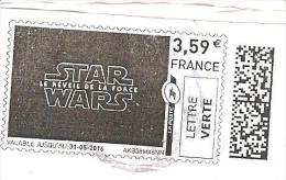 TIMBRE FRANCE MON TIMBRAMOI MON TIMBRENLIGNE STAR WARS LE REVEIL DE LA FORCE SUR FRAGMENT - Other & Unclassified