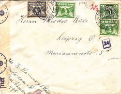 Pays Bas - Lettre De 1941 - Avec Censure - Oblitération Amsterdam Centraal Station - Lettres & Documents