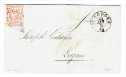 Heimat BE BURGDORF 28.1.1852 Mit Rayon III 15Rp. Auf Brief Nach Luzern - 1843-1852 Kantonalmarken Und Bundesmarken