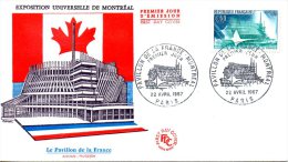 FRANCE. N°1519 Sur Enveloppe 1er Jour De 1967. Exposition Internationale De Montréal. - 1967 – Montreal (Canada)