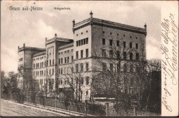 ! 1905 Alte Ansichtskarte Gruss Aus Neisse, Kriegsschule, Nysa, Schlesien, Polen - Schlesien