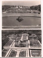 - 77 :VAUX Le VICOMTE: 2cpsm: Vue Générale Et Aérienne Du Château De Le Vau, Le Nôtre Et Le Brun - - Vaux Le Vicomte