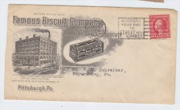 USA FAMOUS BISCUIT COMPANY ADVERTISING COVER 1923 - Postal History