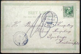 Denmark  1906 Cards  FAABORG J   Minr.47 TAULOV  Fredericia 24-2-1906 CHRISTIANSFELD  ( Lot 5624 ) - Brieven En Documenten