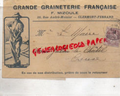 63 -CLERMONT FERRAND -BANDE PRESSE-GRANDE GRAINETERIE FRANCAISE- F.MIZOULE 20 RUE ANDRE MOINIER-1913 HORTICULTURE FLORE - Shoes