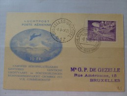 Vol Commemoratif Luchtpost/poste Aerienne - Brieven En Documenten